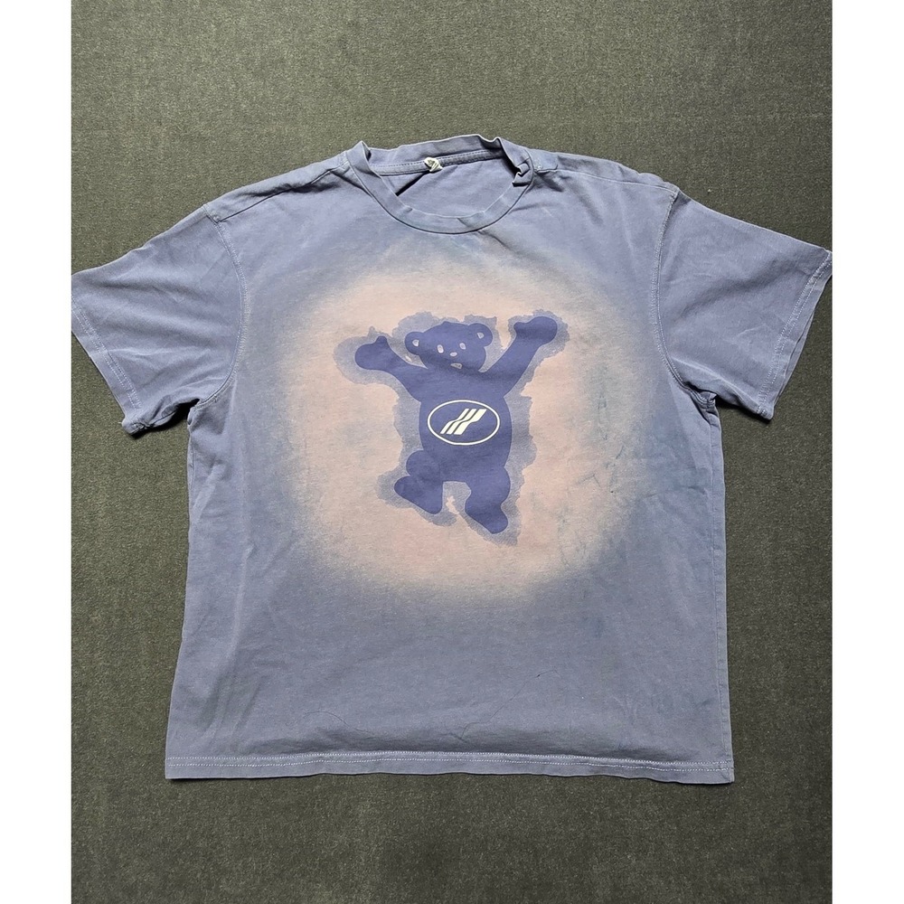 We11done Bear Graphic T-Shirt Purple Cotton‎ Oversized Streetwear Style Small